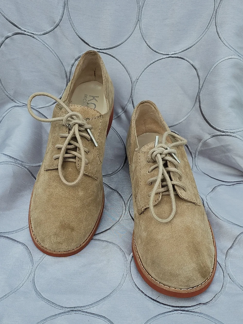 Michael Kors Beige Suede Chukka Lace-Up Boots Classic Lightweight Dirty Buck Ak